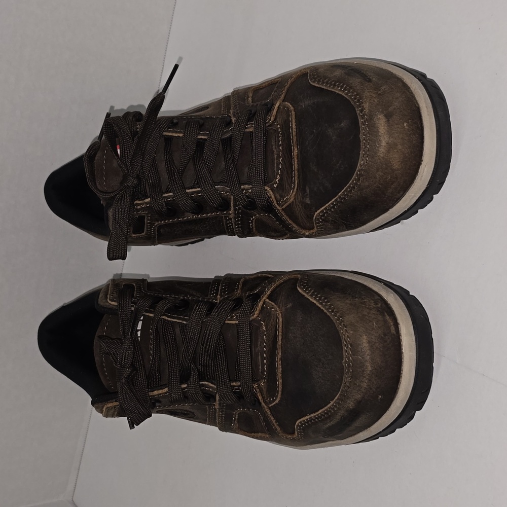 Airwalk Brown Leather Safety Sneakers Composite Toe Mens Size 11.5